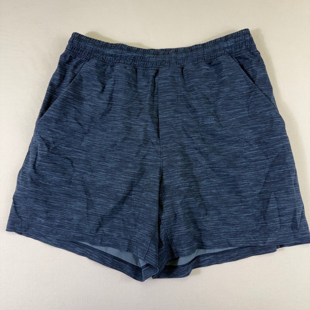 Lululemon Pace Breaker Shorts 5" Mens Medium Blue Unlined Heathered Athletic Gym